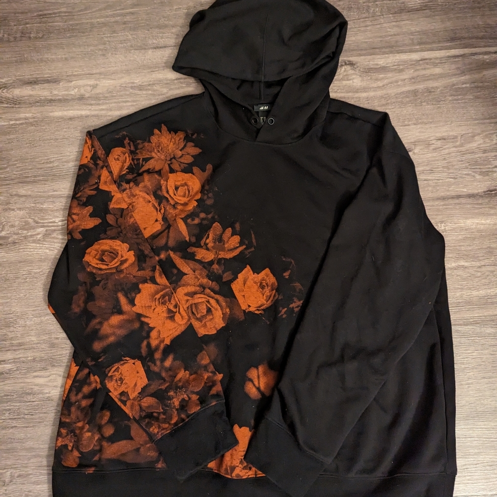 H&M Rose Screen Printed Hoodie